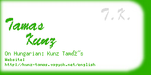 tamas kunz business card